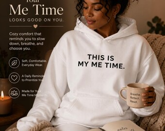 Sweat à capuche graphique | Sweat-shirt « This Is My Me Time », cadeau de soins personnels