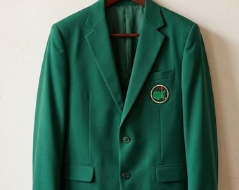 Green Golf Blazer Classic Tournament Sport Coat - Masters Inspired Golfs Jacket - Golf Fans