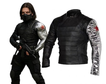 Men's Faux Leather Jacket – Winter Soldier Inspired Tactical Armor Cosplay