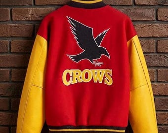Custom Red and Yellow Varsity Jacket – Letterman Bomber Vintage Collegiate Style Baseball Jacket