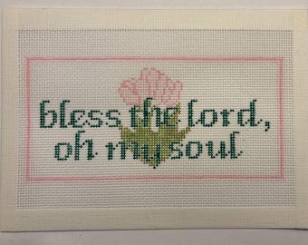 Bless the Lord needlepoint canvas