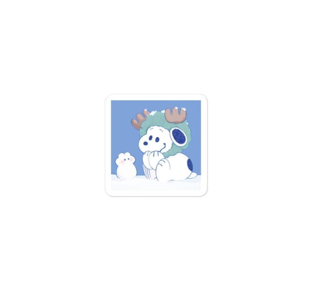 Snoopy in the Snow Vinyl Die-cut Sticker - Etsy