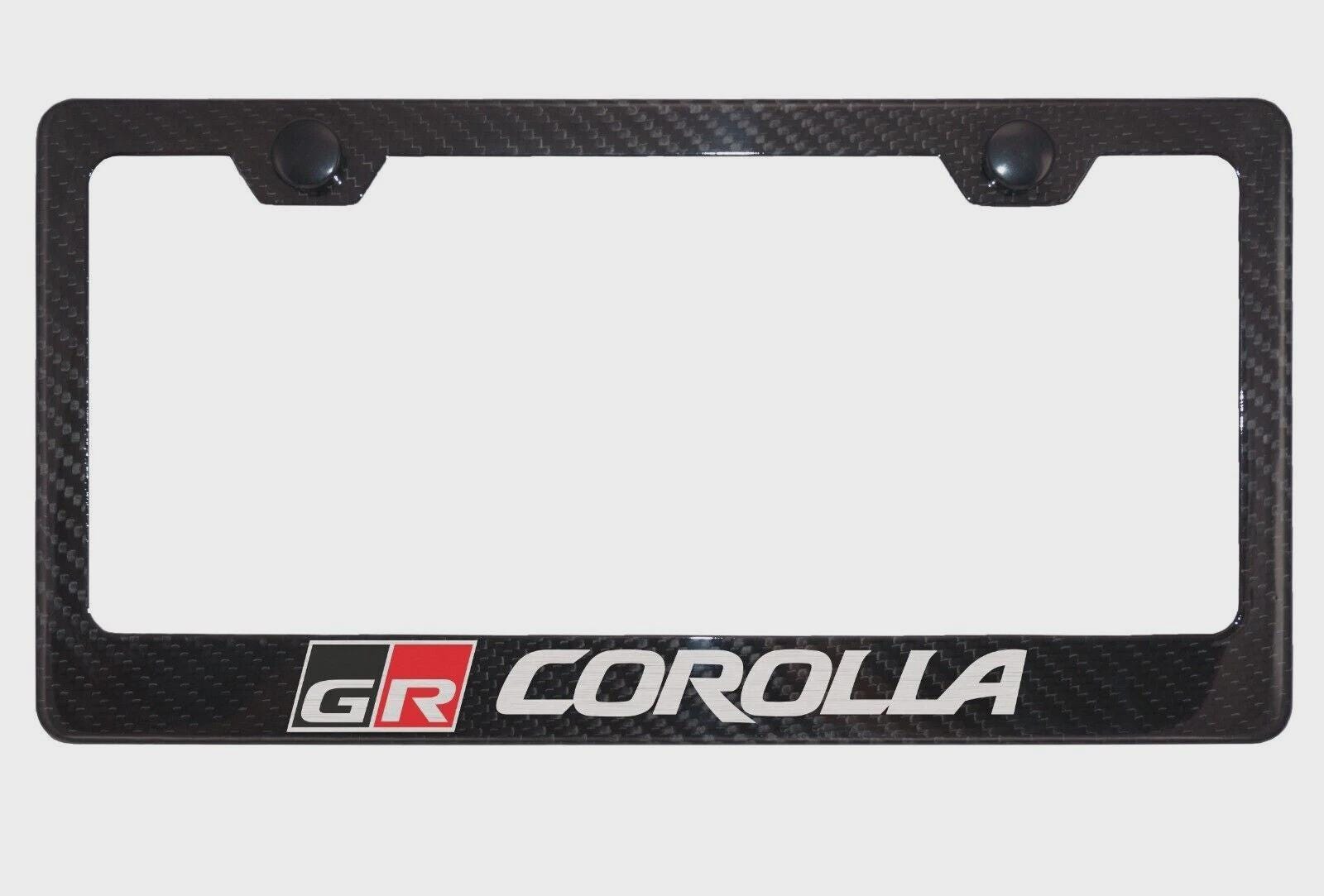 thumbnail interactive-video image 1 of 2-Pack Black Stainless Steel License Plate Frame With Screw Caps – Fits Toyota 86/Subaru BRZ/Scion FR-S 1 of 2