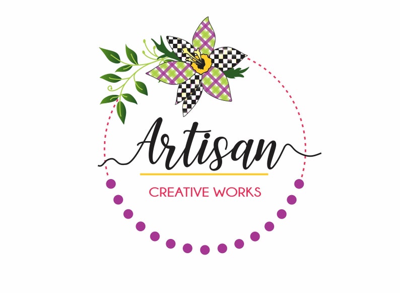 Logo Design / Premade Logo / Photography Logo / Jewelry Logo / Floral Logo / Watercolor Logo image 3