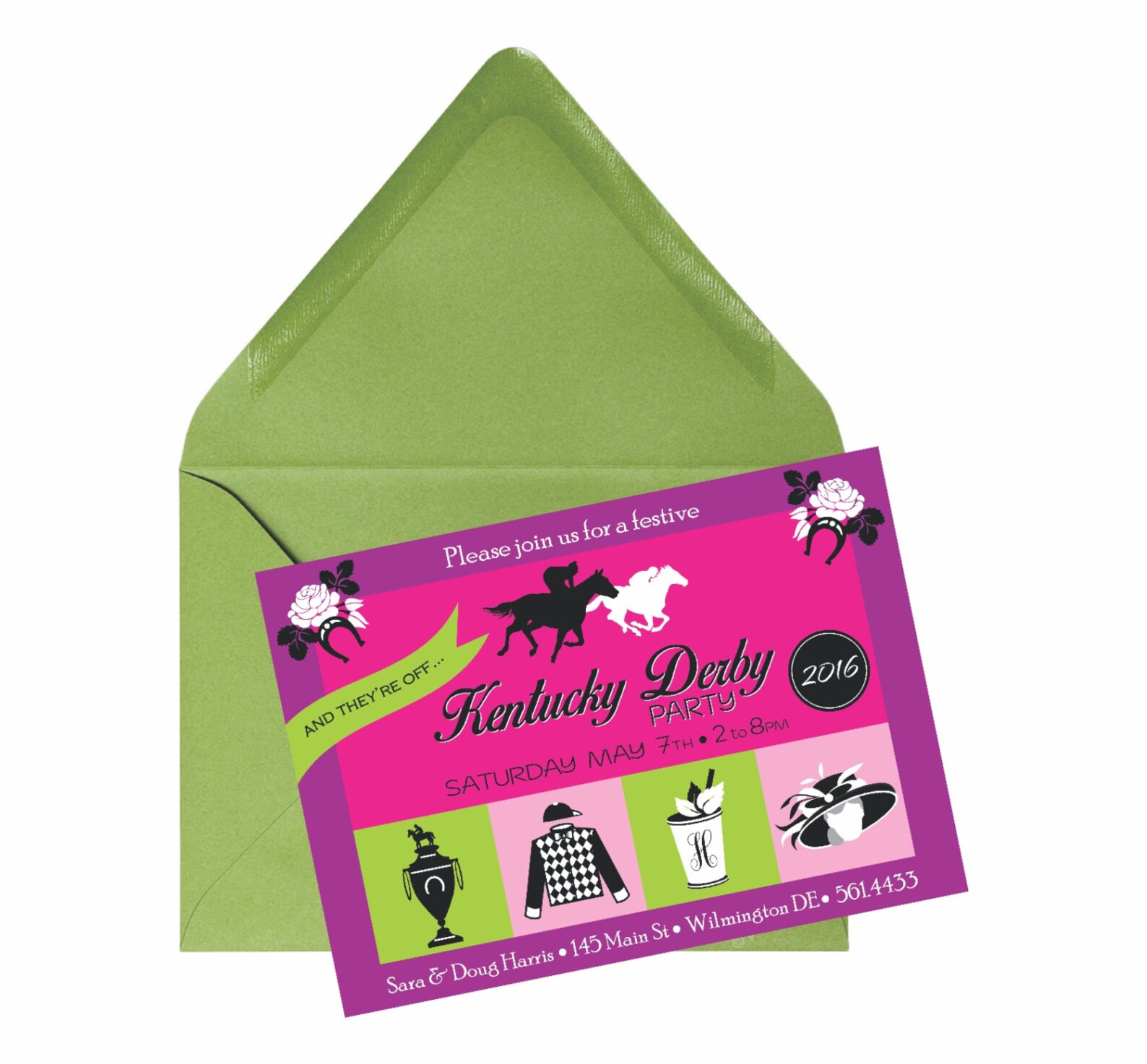 Kentucky Derby Day Party Invitation Derby Day Invitation Etsy