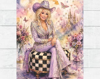 Rice Paper Dolly Cowgirl Country Icon Pin Up Decoupage A4