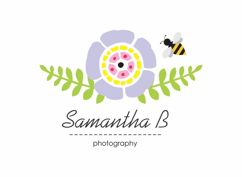 Logo Design / Premade Logo / Photography Logo / Jewelry Logo / Floral Logo / Watercolor Logo image 6