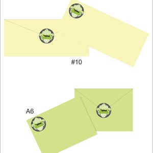 Black Lime Damask Personalized Address Labels Stickers image 2