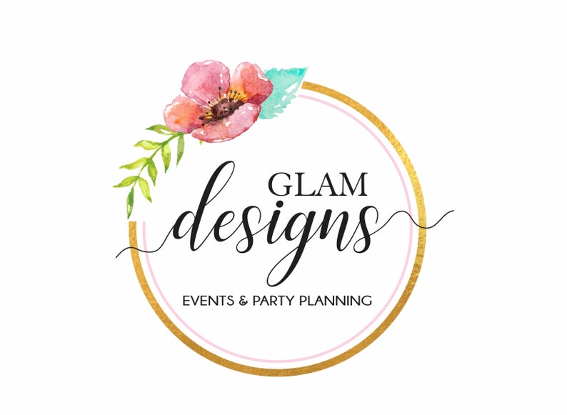 Logo Design / Premade Logo / Photography Logo / Jewelry Logo / Floral Logo / Watercolor Logo image 5