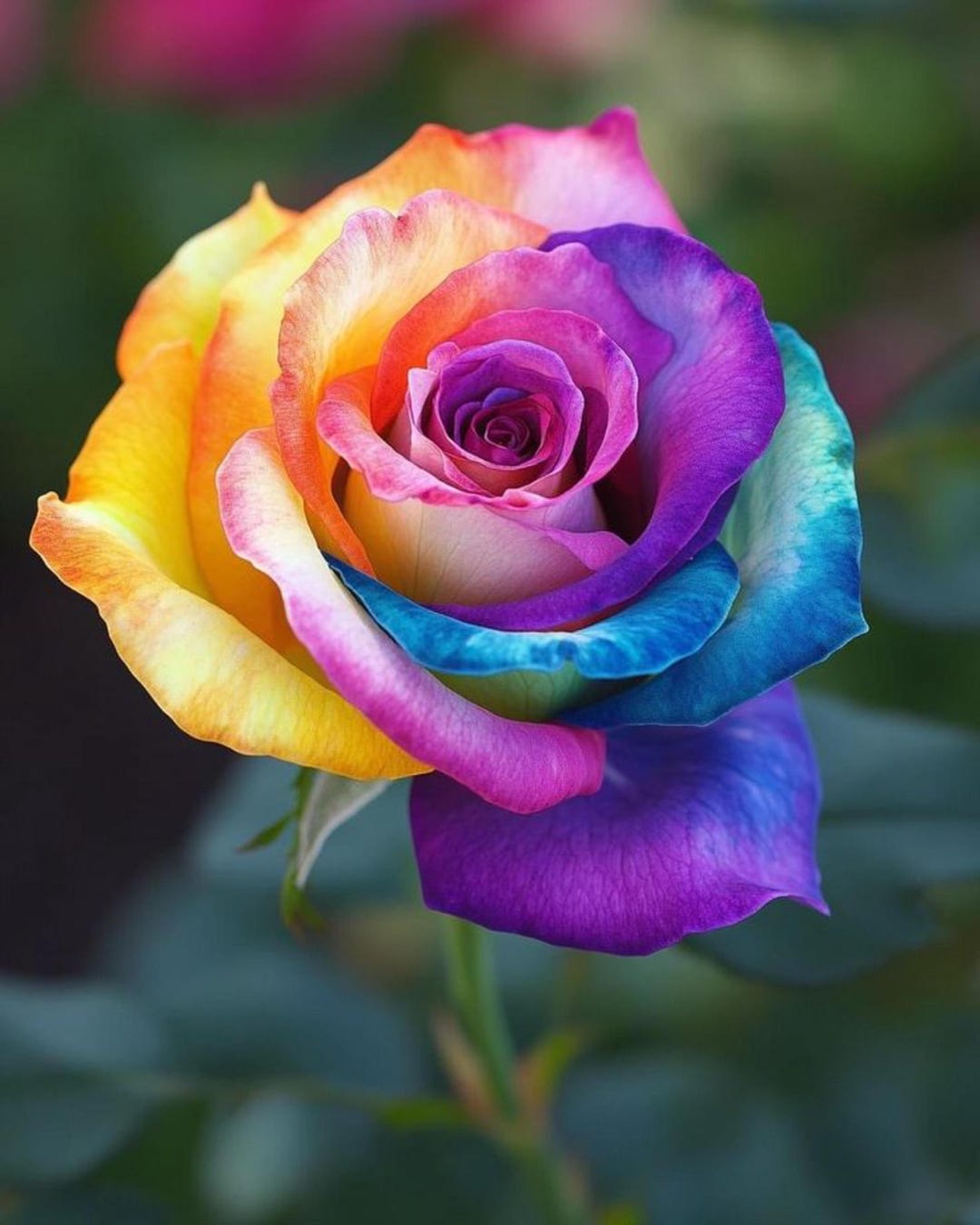 Rare Rainbow Rose Seeds for Planting – Exotic Multi-bloom Garden ...