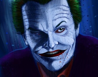 The Joker - Jack Nicholson - Metallic Photo Print