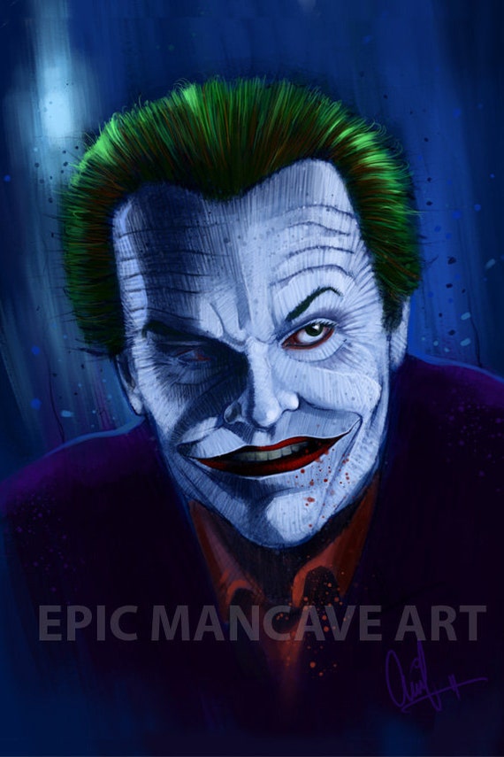 The Joker Jack Nicholson Metallic Photo Print | Etsy