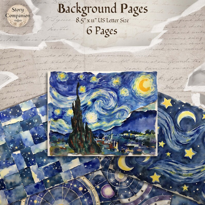 Celestial Hour Galaxy Junk Journal Kit Starry Night Sky Printable Paper ...