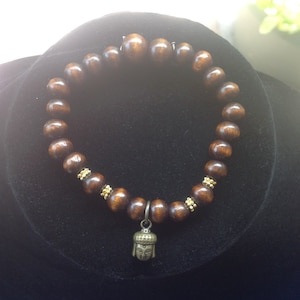 Wooden Deity Head Bracelet
