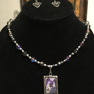 Here Be Dragons necklace and earring set