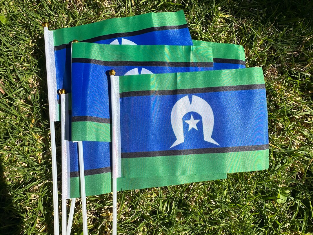 Islander Hand Sign 5 Torres Strait Islander Hand Waver Stick Flag Cultural Celebration ...