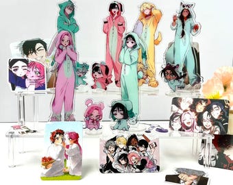 Alien Stage 12 Standees Set | Ivan, Luka, Sua, Hyuna, Till, Mizi | Handgjord Anime Merch 6 Characters Söt Kollektion Present till Fans