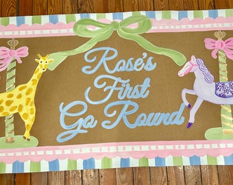 Banner de cumpleaños personalizado con carrusel de primera vuelta