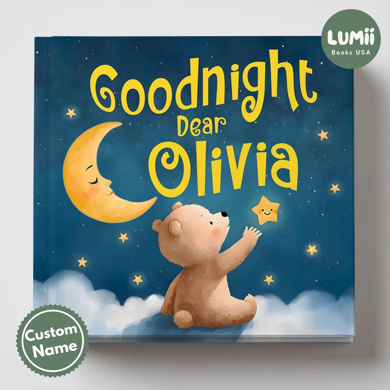 Personalized Bedtime Story Book, Custom Name Keepsake, Gift For Newborns, Gift for Baby, Baby Shower Present