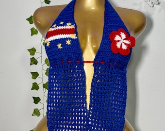 Haut au crochet Cap-Vert Island Bloom