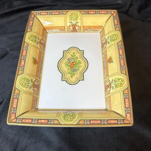 Royal Worcester Versailles Servierplatte, feines englisches Porzellan, rechteckiges Schmuck- / Konfekttablett