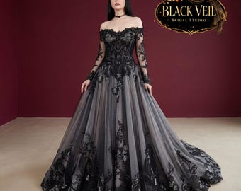 Vestido de novia negro de Hina