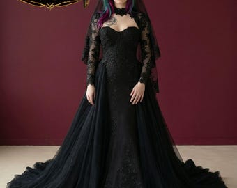 Nymeria svart brudklänning