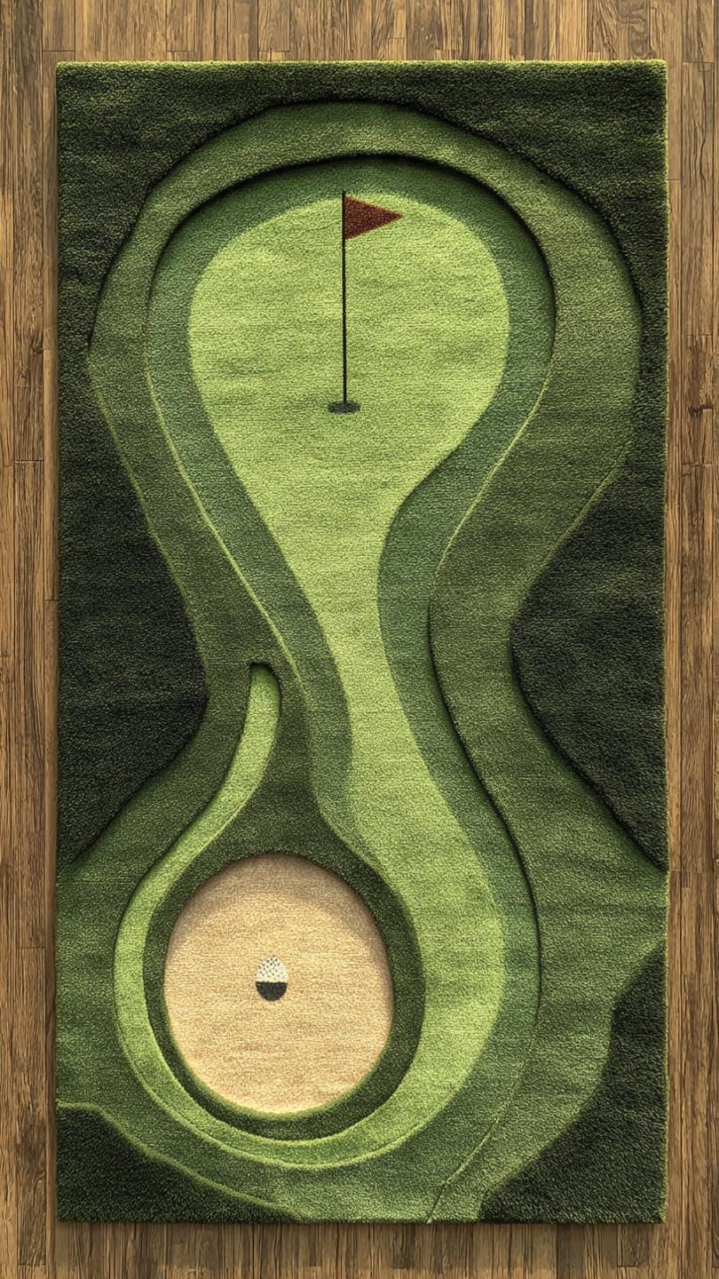 Large Vintage Golf Theme Rugs - Etsy