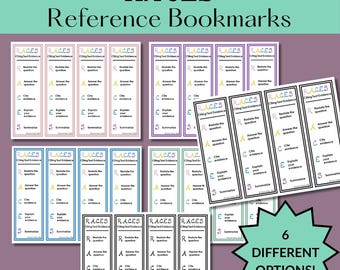 RACES Writing Bookmark | Paragraph Writing Strategy | Test Prep & ELA Tool