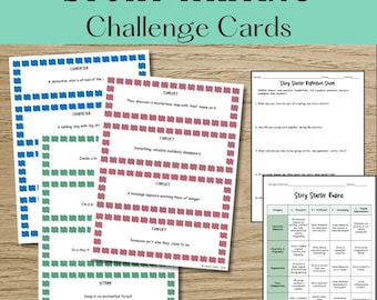 Middle School Narrative Writing Activity | Creative Writing Prompts | Homeschool ELA | Print & Go Story Starters