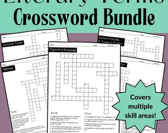 Cruciverba ELA / Linguaggio figurativo, trama, genere e conflitto / Revisione della lettura per le classi 5–8