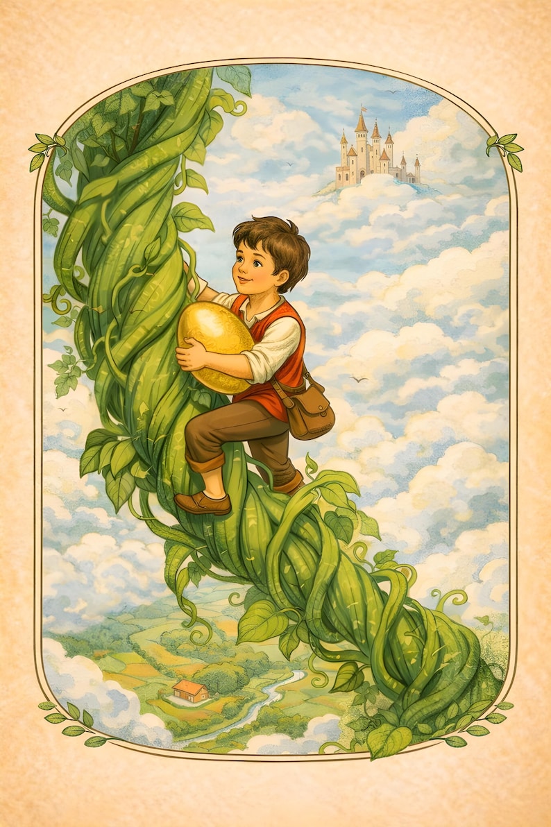 Jack and the Beanstalk Vintage Fairy Tale Printable – Cottagecore