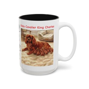 Peinture Ruby Cavalier Mug | Tasse à café bicolore de 15 oz