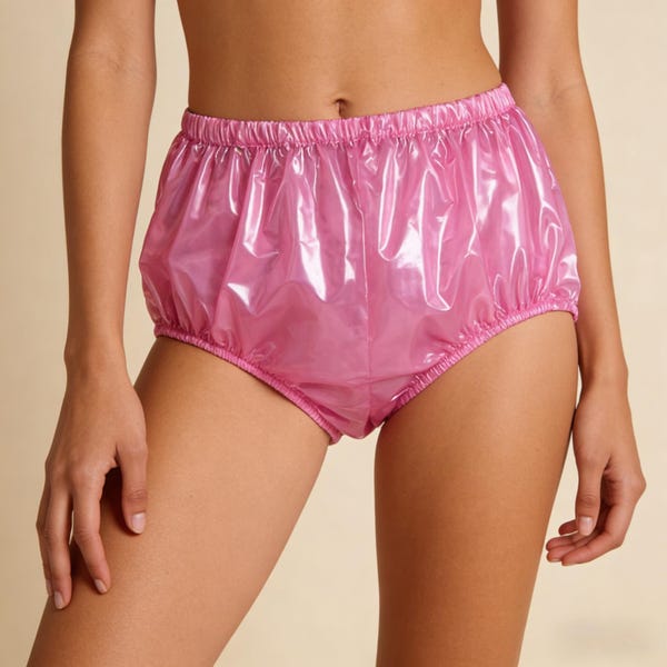 High Waist Transparent PVC Plastic Underwear | Reusable Adult & Teen Briefs | Super Soft Non-Disposable Shorts