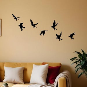 Flying Bird-muurhaken, mudroom-organizer, set van 7, haak in boerderijstijl, kapstok