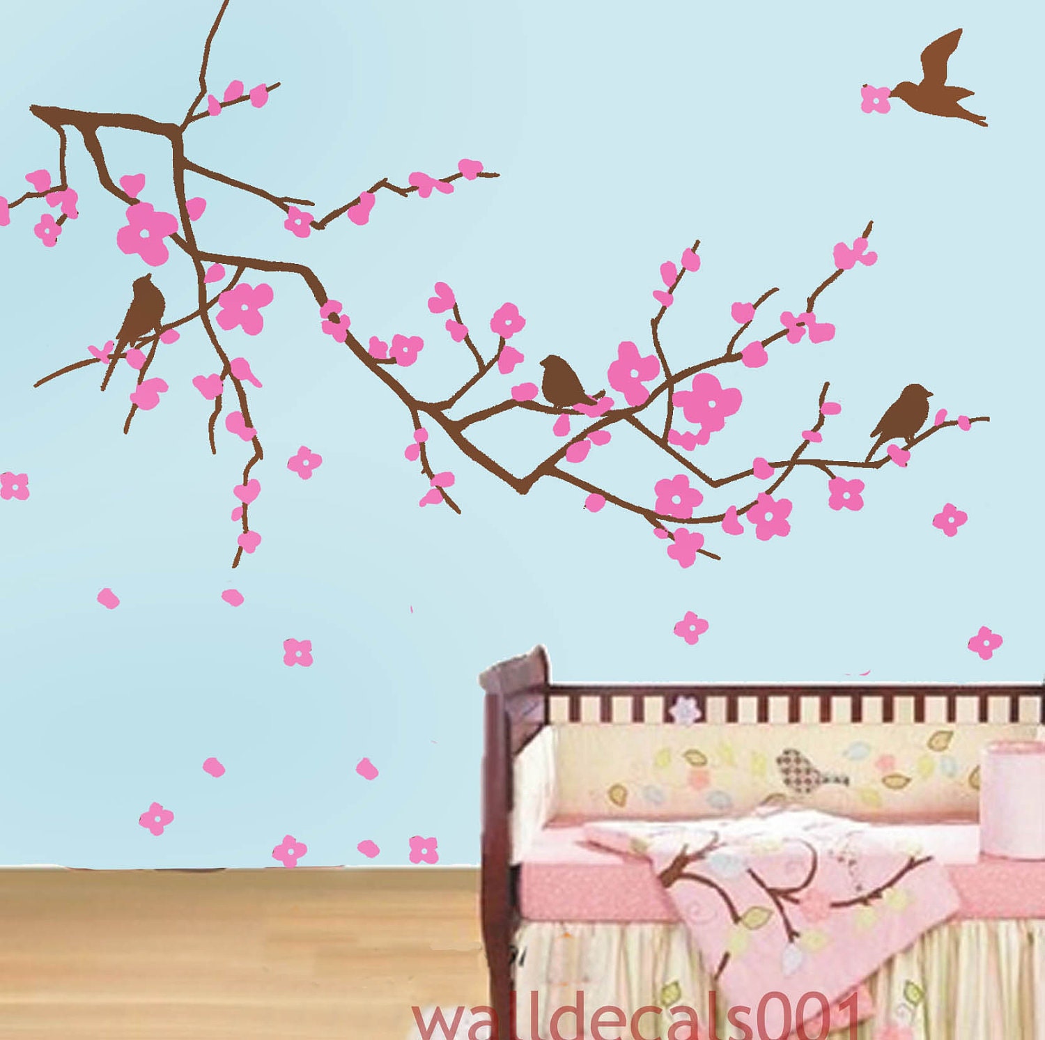Wall Decals cherry blossom decal kids wall art baby decal Etsy