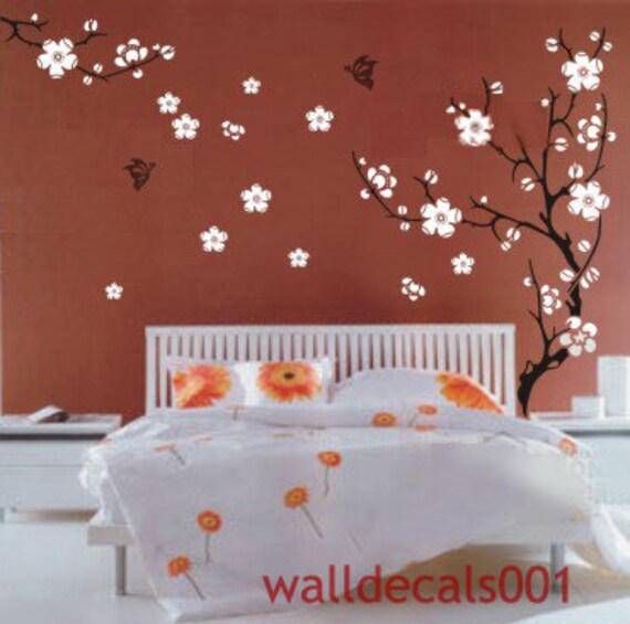 Cherry Blossom Vinyl Wall Decals Stickers Decor Room Girl Kids Decal Flower