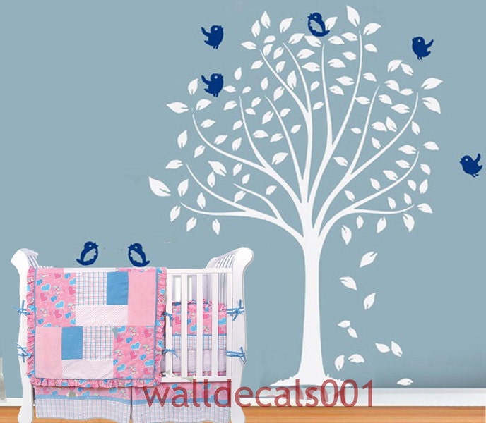 Kids Wall Decals wall stickers white tree decals baby decals Etsy