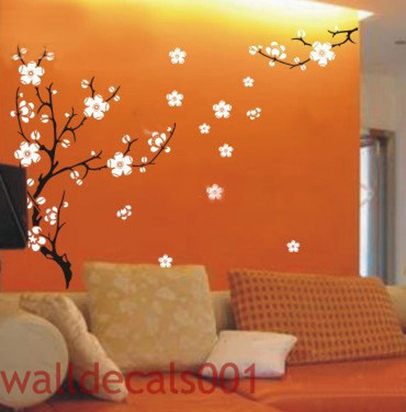 Cherry Blossom Removable Vinyl Decals Wall Stickers - Cherry Blossom Decals Wall Decor Cherry Blossom Removable Vinyl Decals Wall Stickers - Cherry Blossom Decals Wall Decor