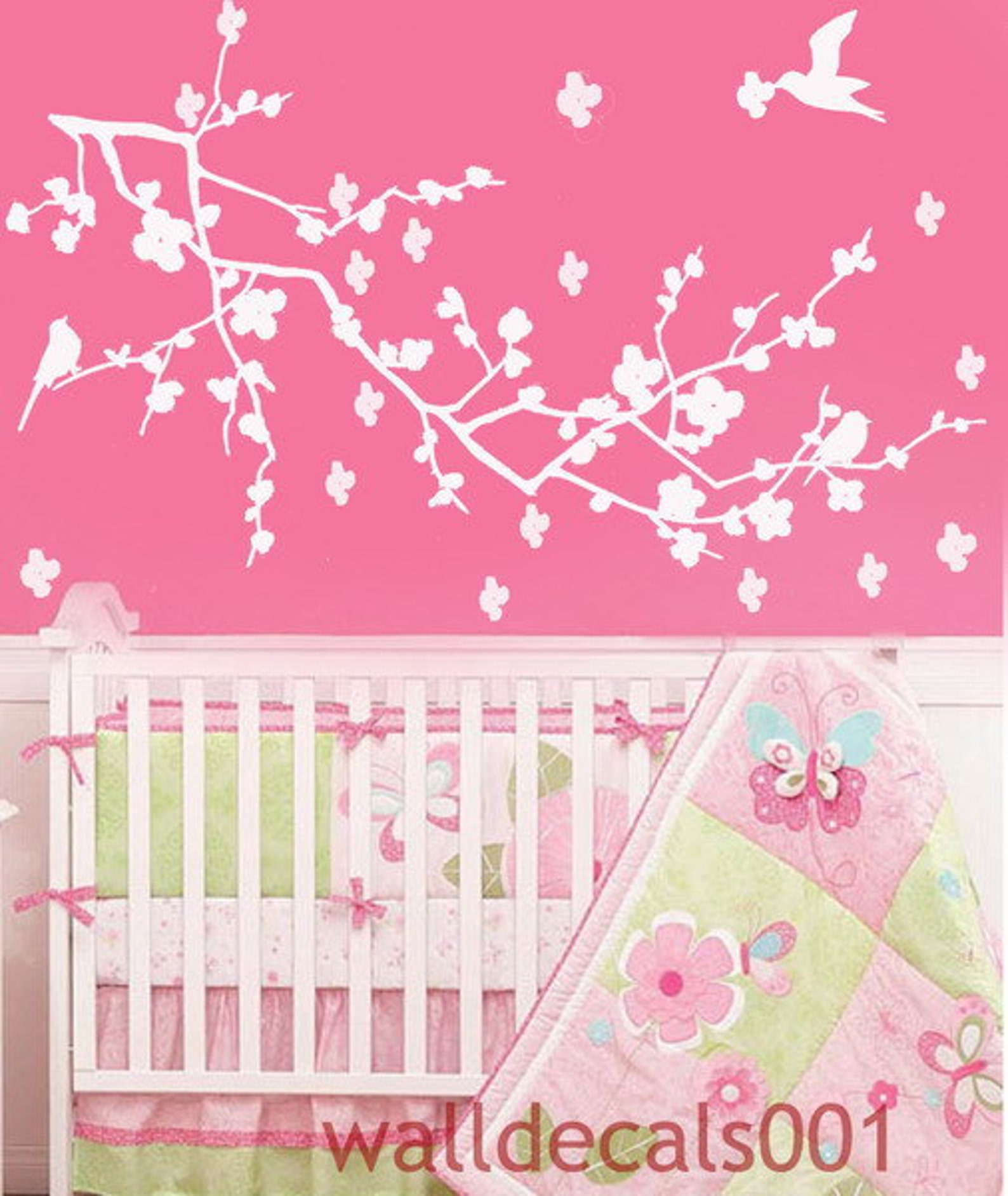 Wall Decals cherry blossom decal kids wall art baby decal Etsy
