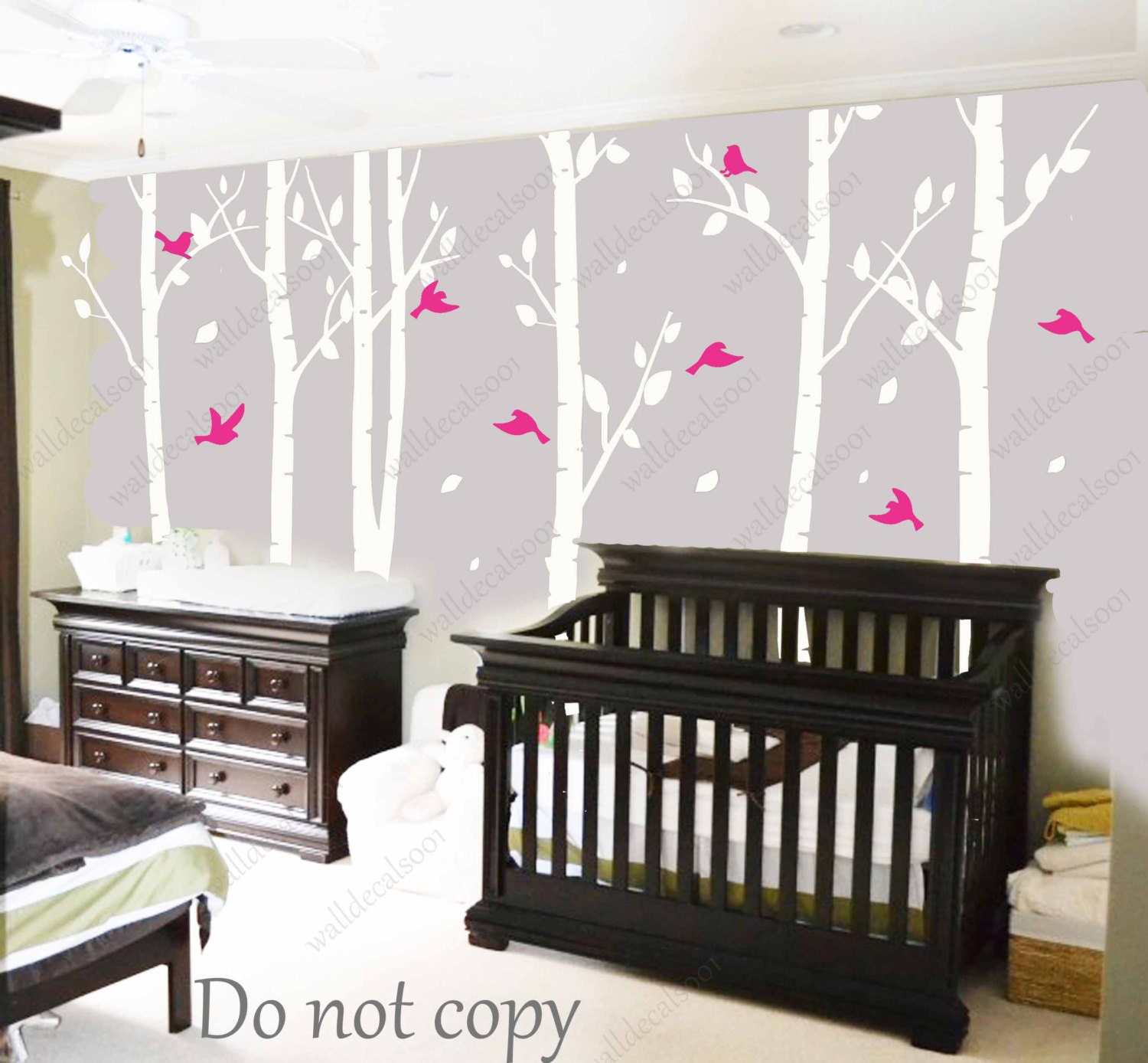 Birch Tree Wall Decal wall Sticker white tree decal Nature Etsy