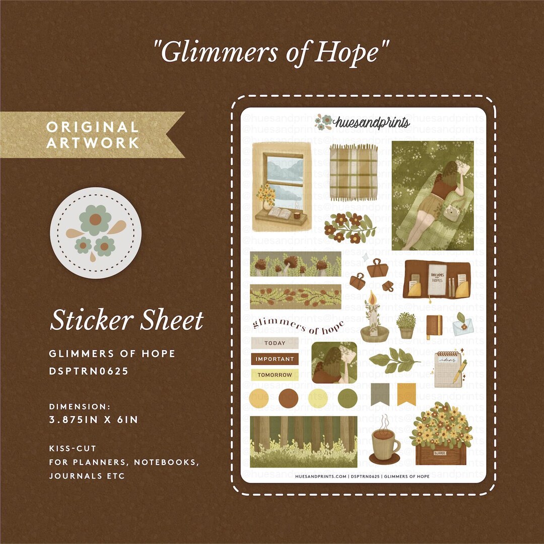 Planner Stickers - 1 Sheet - Cosy Themed Sticker - Abide - for Planners ...