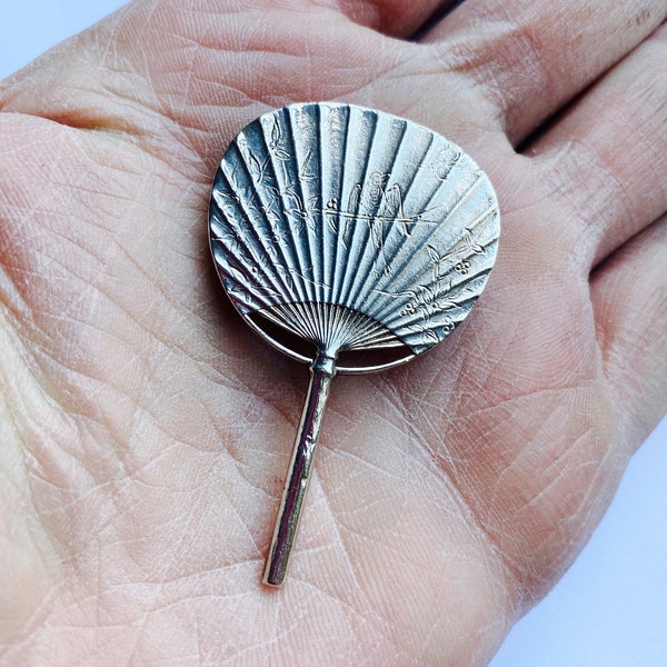 Japanese Fan Brooch