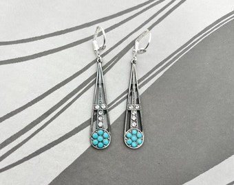 Teardrop Earrings With Diamanté Crystals