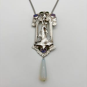 Water Nymph Necklace With Opaline And Fired Enamel