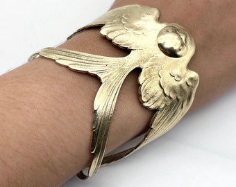 Swallow Bracelet In Polished Brass
