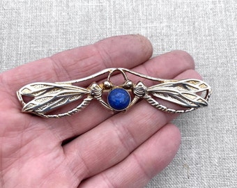 Dragonfly Brooch With Lapis