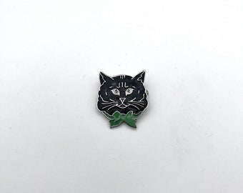 Enamel Cat Brooch