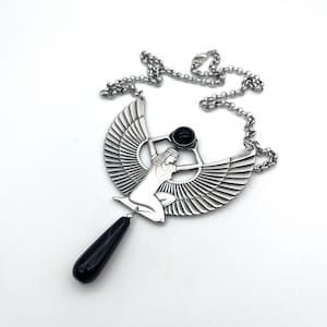 Egyptian Goddess Necklace With Onyx