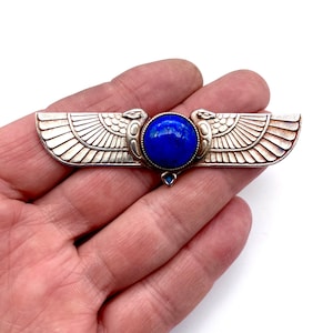 Large Egyptian Brooch With Vintage Glass